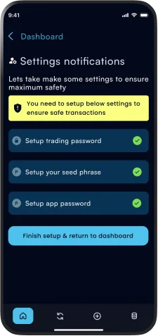 Crypto wallet user interface