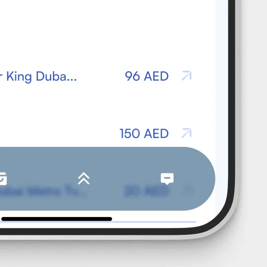 user interface shot of banking app