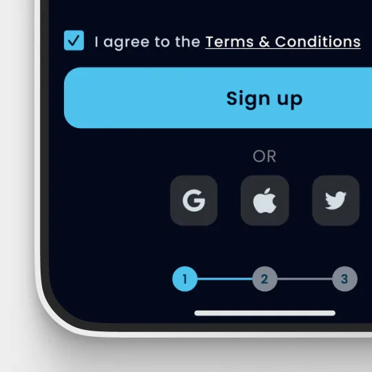 user interface shot of crypto wallet app